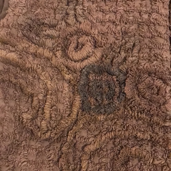 Vintage Mid-1990s Recess Cotton Flannel Cropped Shirt w Chenille Design Size L - Picture 3 of 7